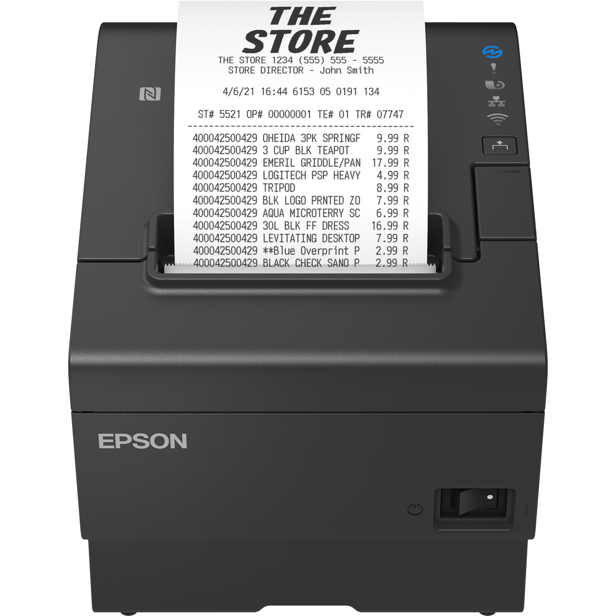 Epson TM-T88VII Thermal Receipt Printer, 500 mm/s, USB and Ethernet atomoffice