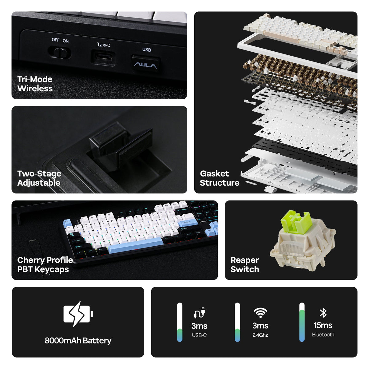 AULA F108 Pro – Premium Mechanical Gaming Keyboard — view 4