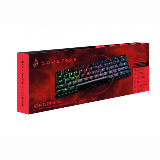 SureFire KingPin M1 60% Mechanical Gaming RGB Keyboard QWERTY US English