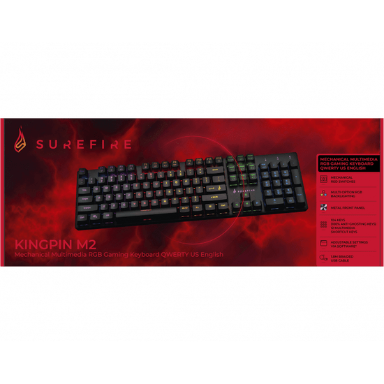 SureFire KingPin M2 Mechanical Gaming RGB Keyboard QWERTY US English