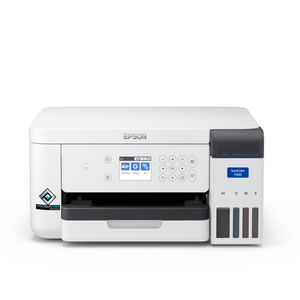 Epson SureColor SC-F100 Desktop Dye Sublimation Printer, Refillable Ink, Wi-Fi C11CJ80301 atomoffice