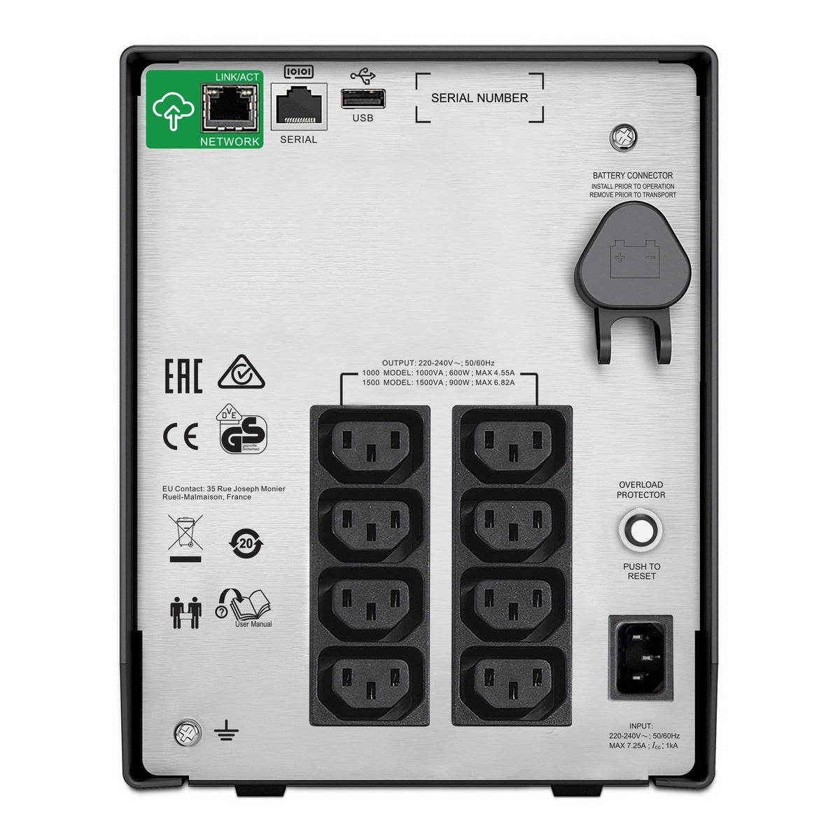 APC Smart-UPS, LCD 230V with SmartConnect Port, 8x IEC 60320 C13 Output Connection Type | atomoffice