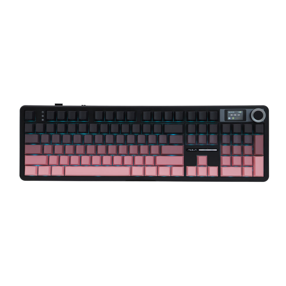 AULA F108 Pro Mechanical Gaming Keyboard RGB 104 Keys Tri-Mode Wireless,Bluetooth,Wired Linear Switch atomoffice