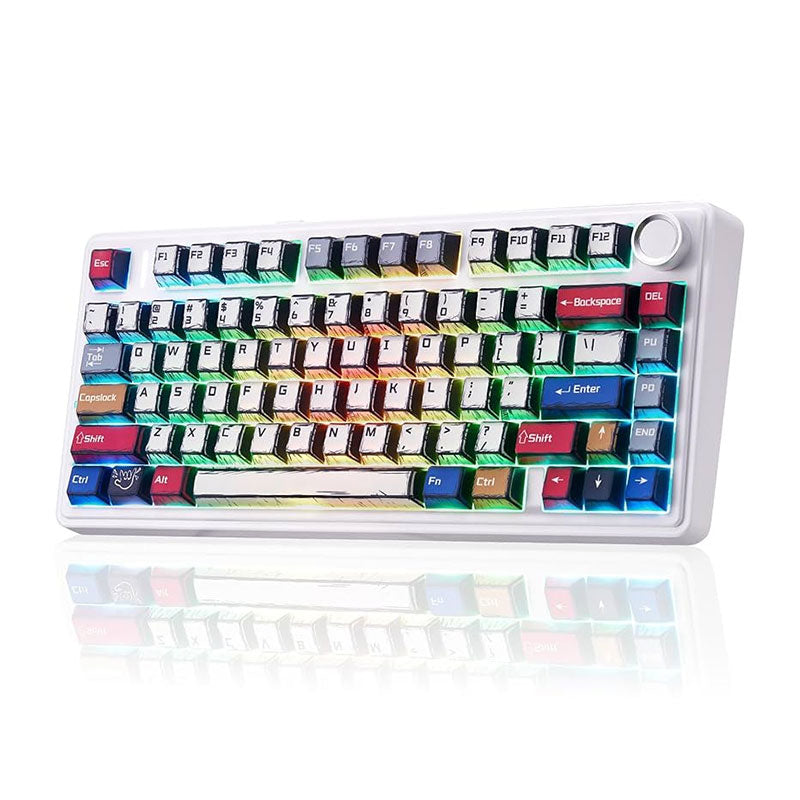 AULA F75 Mechanical Gaming Keyboard RGB 80 Keys Tri-Mode Wireless,Bluetooth,Wired Linear Switch atomoffice