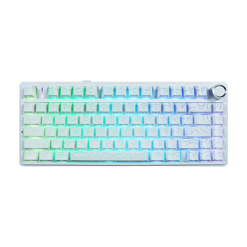 AULA F75 Mechanical Gaming Keyboard RGB 80 Keys Tri-Mode Wireless,Bluetooth,Wired Linear Switch atomoffice
