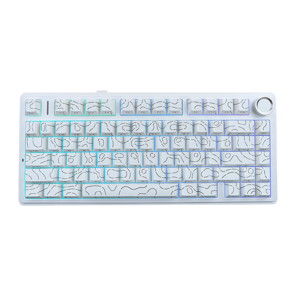AULA F75 Mechanical Gaming Keyboard RGB 80 Keys Tri-Mode Wireless,Bluetooth,Wired Linear Switch atomoffice