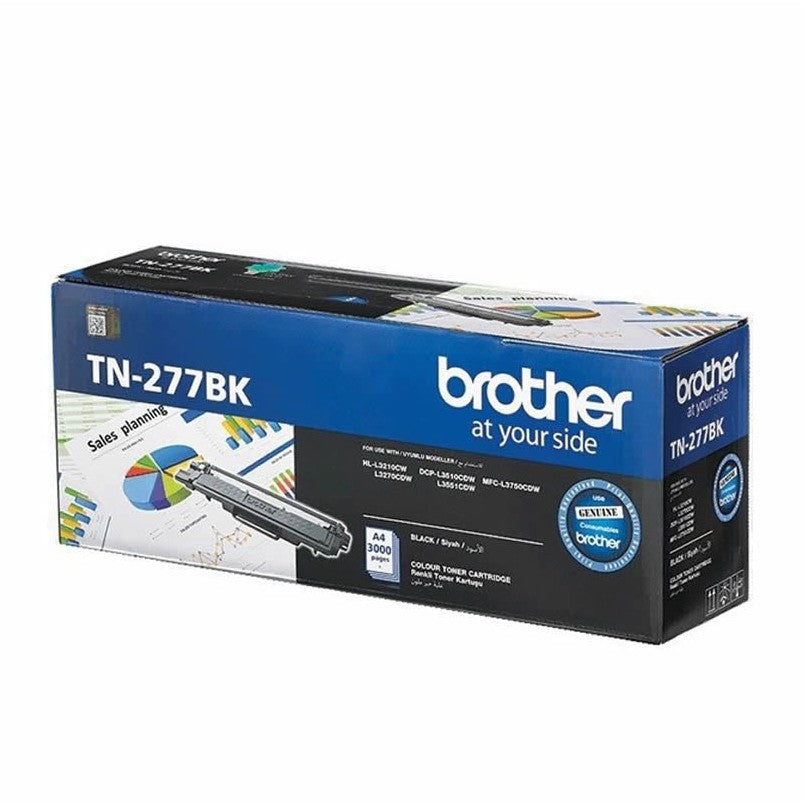 Brother TN277 Original Toner Cartridge for Brother Printers HL-L3210CW, HL-L3270CDW, DCP-L3510CDW, DCP-L3551CDW, MFC-L3750CDW atomoffice