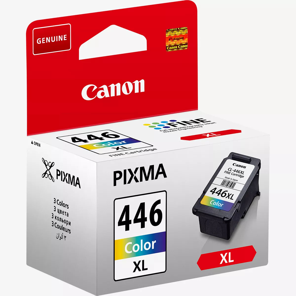 Canon CL-446XL MultiColour Original Ink Cartridge for Canon PIXMA iP2840, MG2440, MG2540, MG2940, MX494, MG3040, MG2540S, MG2545S, TS204, TR4540, TS3140, TR3340, TS3440, TR4640, MG2541S, TS3640, TR4645 Printers atomoffice