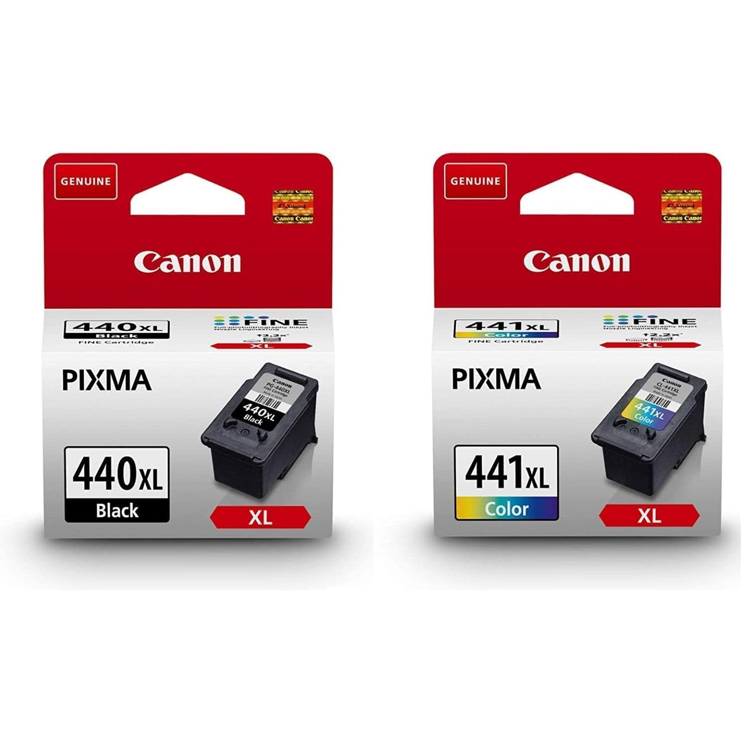 Canon PG-440XL and CL-441XL Combo Pack Original Ink Cartridge for Canon PIXMA MG2140, MG2240, MG3140, MG3240, MG3540, MG4140, MG4240, MX374, MX394, MX434, MX454, MX474, MX514, MX524, MX534, MG3640, TS5140, MG3640S atomoffice