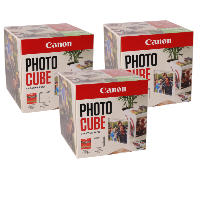 Canon Photo Cube and Frame + PP-201 5x5 Photo Paper Plus Glossy II 40 sheets - Creative Pack atomoffice