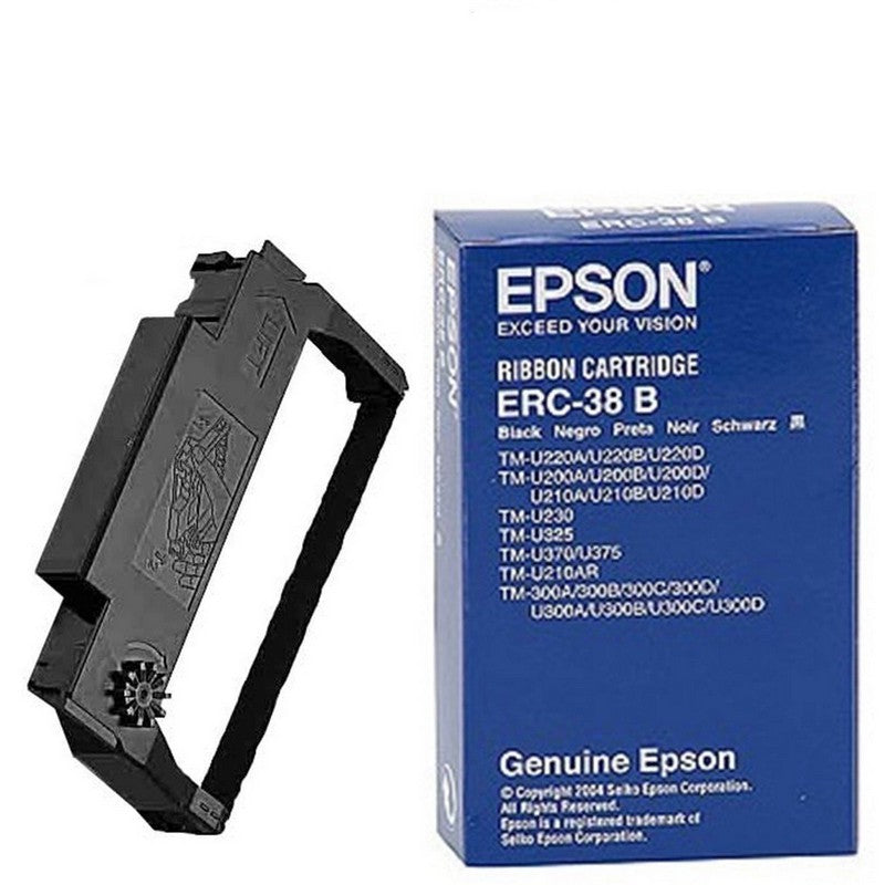 Epson ERC38B Black Ribbon Cartridge | for TM-U220A Series, TM-U230A Series - S015374 atomoffice