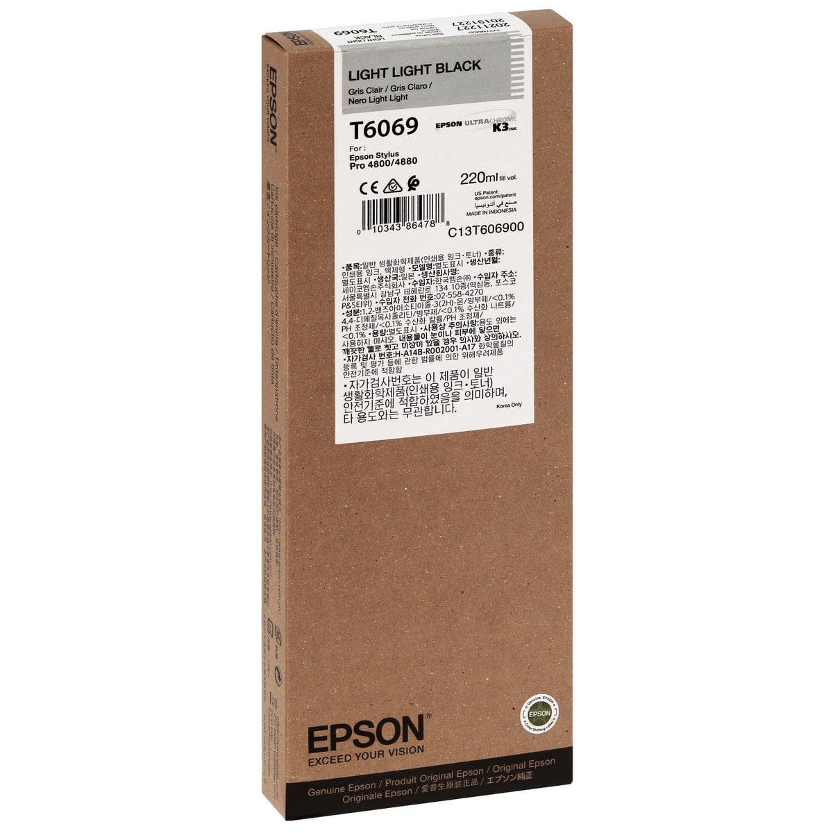 Epson T606 220ml Original Ink Cartridge for Epson Stylus Pro 4880 Printer atomoffice