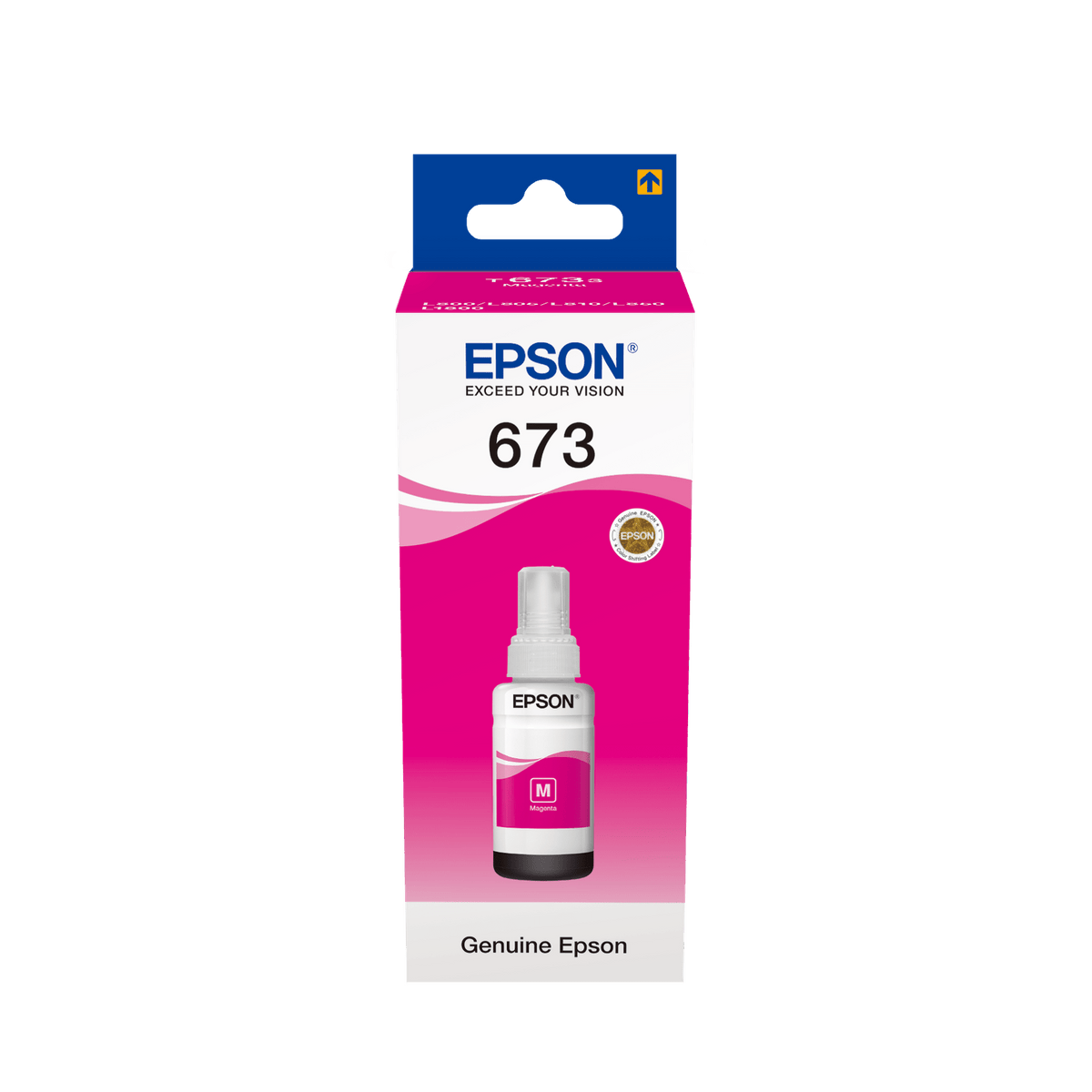 Epson T673 70ml Original Ink Cartridge for Epson Eco Tank L1800, L800, L805, L810, L850 Printer atomoffice