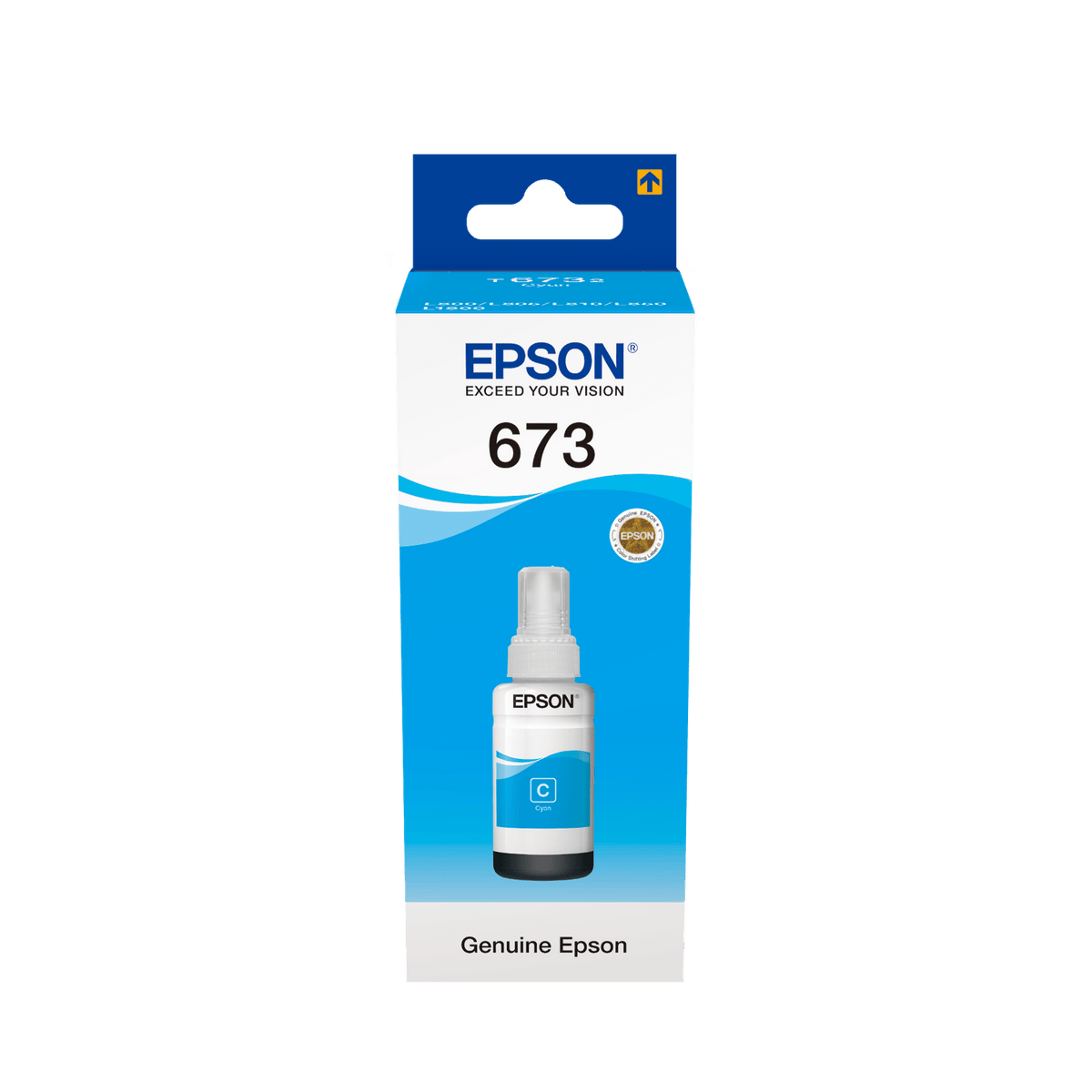 Epson T673 70ml Original Ink Cartridge for Epson Eco Tank L1800, L800, L805, L810, L850 Printer atomoffice