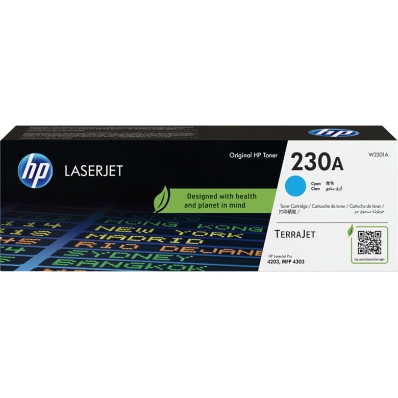HP 230A Original Toner Cartridge for HP Color LaserJet Pro 4203dn, 4203dw, MFP 4303fdw, MFP 4303dw atomoffice