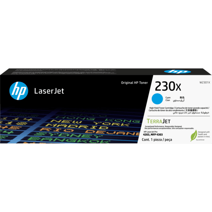 HP 230X Original Toner Cartridge for HP Color LaserJet Pro 4203dn, 4203dw, MFP 4303fdw, MFP 4303dw atomoffice