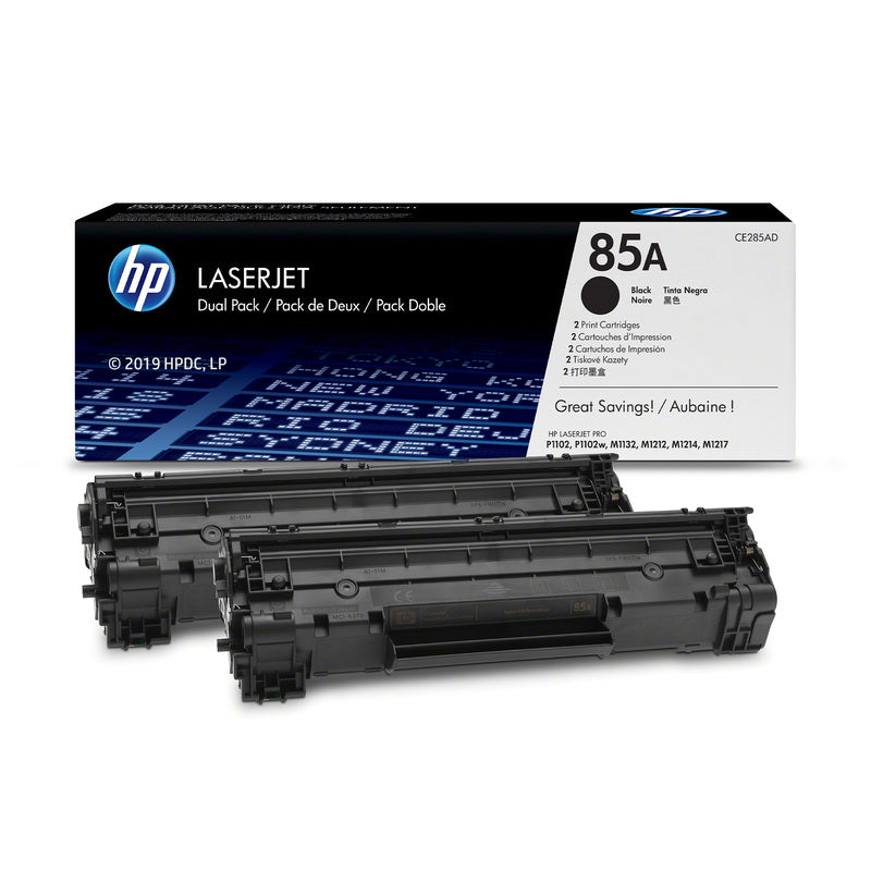 HP 85A 2-Pack Original Toner Cartridges for HP LaserJet Pro M1132, M1136, M1139, M1212, M1214, M1217, M1219, P1102, P1109, P1566 Printers atomoffice