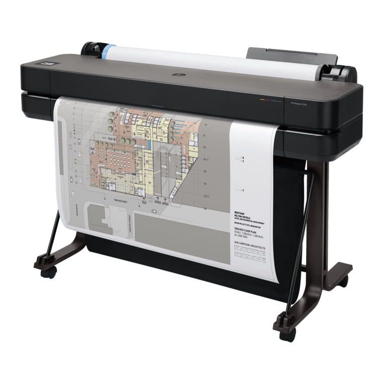 HP DesignJet T630 36-inch Large Format Wireless Plotter Printer in Modern Office Design | 5HB11A atomoffice
