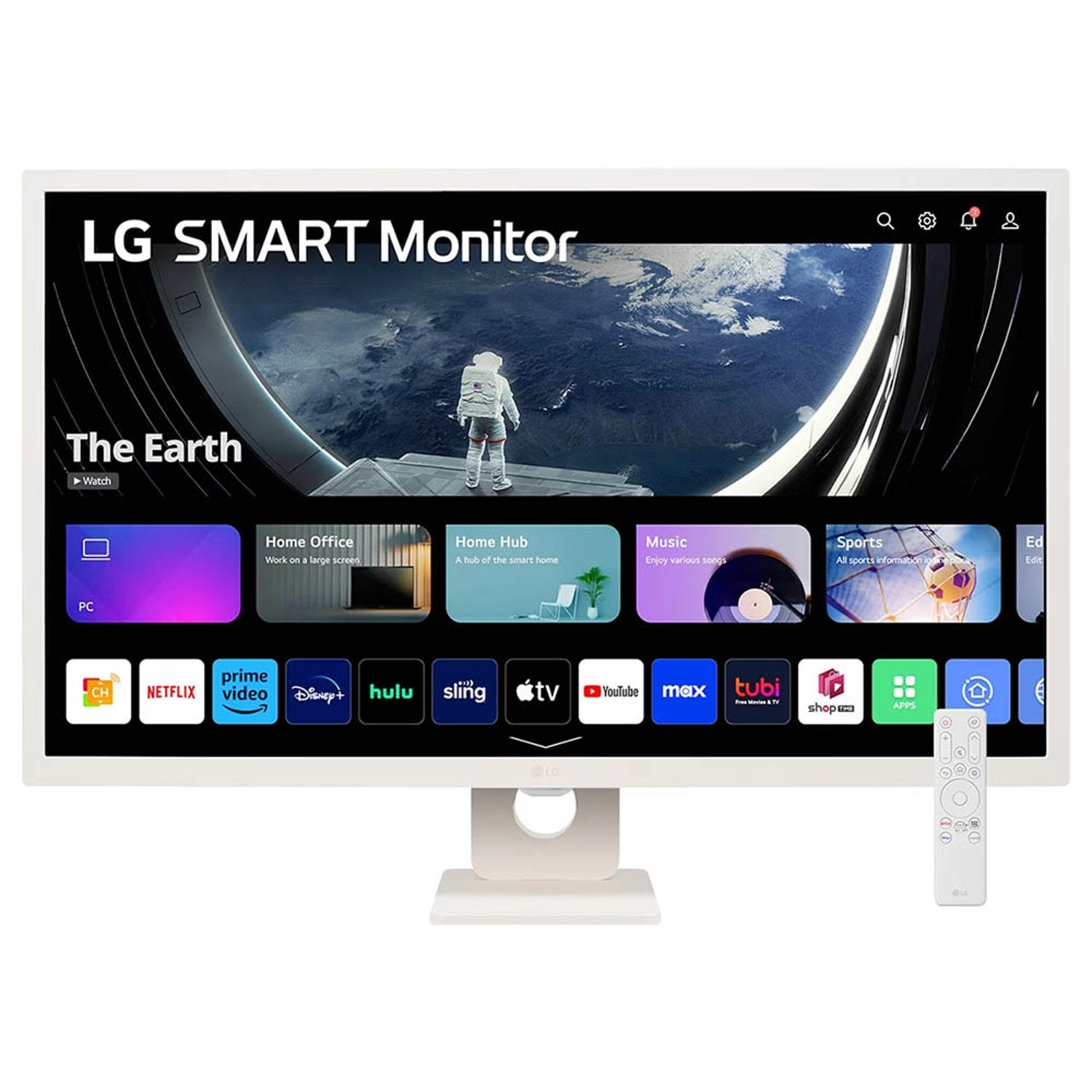 LG 27" 27SR50F-W Flat FHD Smart Monitor-IPS Panel, 60Hz- HDMI,USB atomoffice