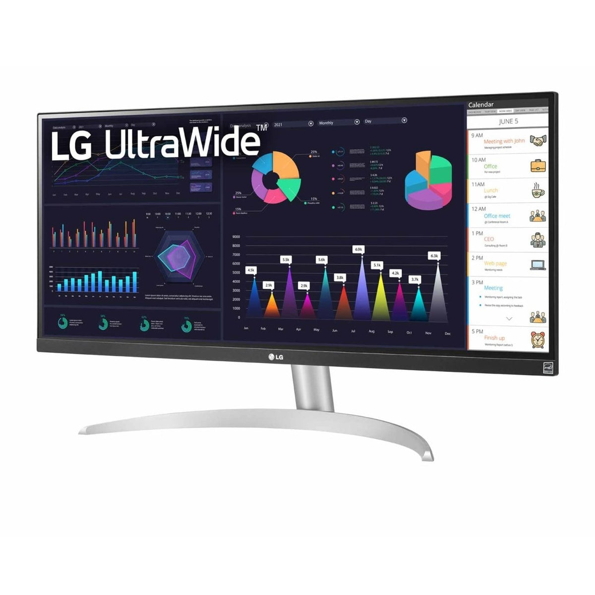 LG 29" 29WQ600-W Flat UltraWide FHD Monitor IPS Panel 100Hz- DP,HDMI,USB-C atomoffice