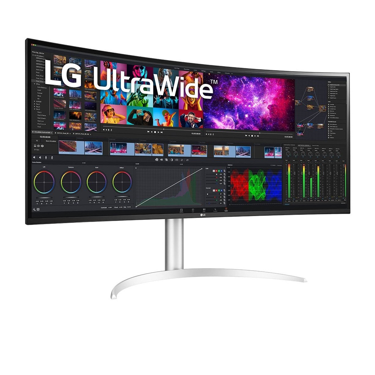 LG 40" 40WP95C-W Curved UltraWide WUHD Thunderbolt Monitor, IPS Panel 72Hz- DP,HDMI,USB-C atomoffice