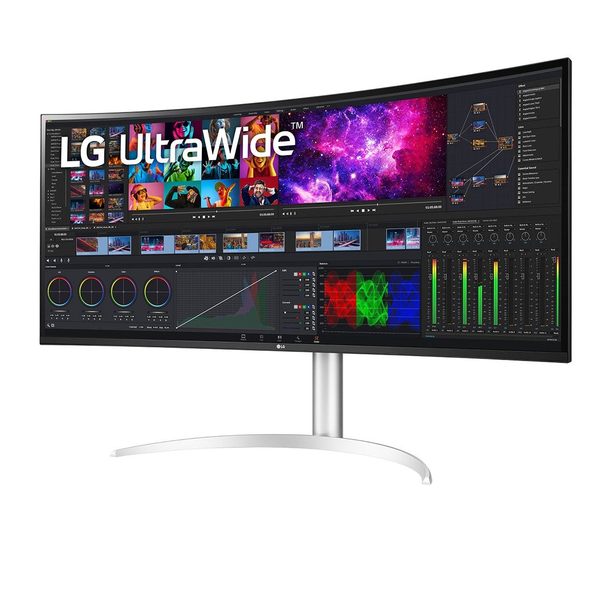 LG 40" 40WP95C-W Curved UltraWide WUHD Thunderbolt Monitor, IPS Panel 72Hz- DP,HDMI,USB-C atomoffice