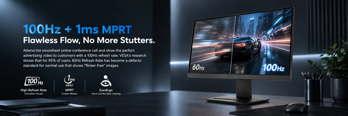 MSI PRO MP223 E2 22" FHD Monitor, 100Hz VA — view 2