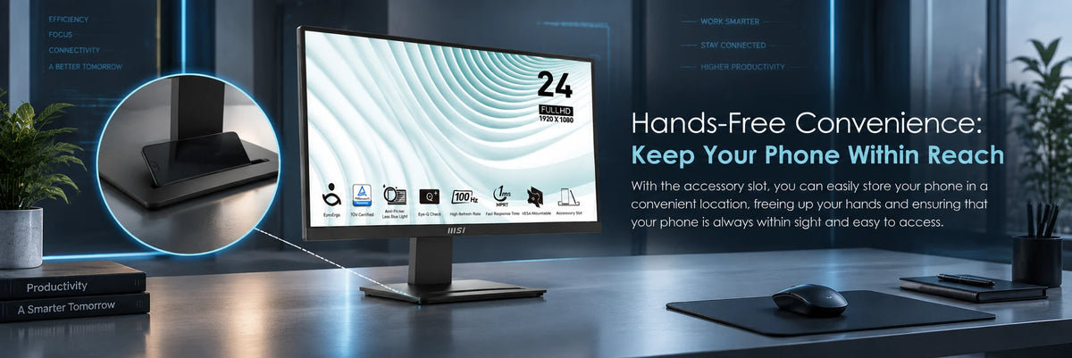 MSI PRO MP2412 24" FHD Monitor, 100Hz VA — view 2