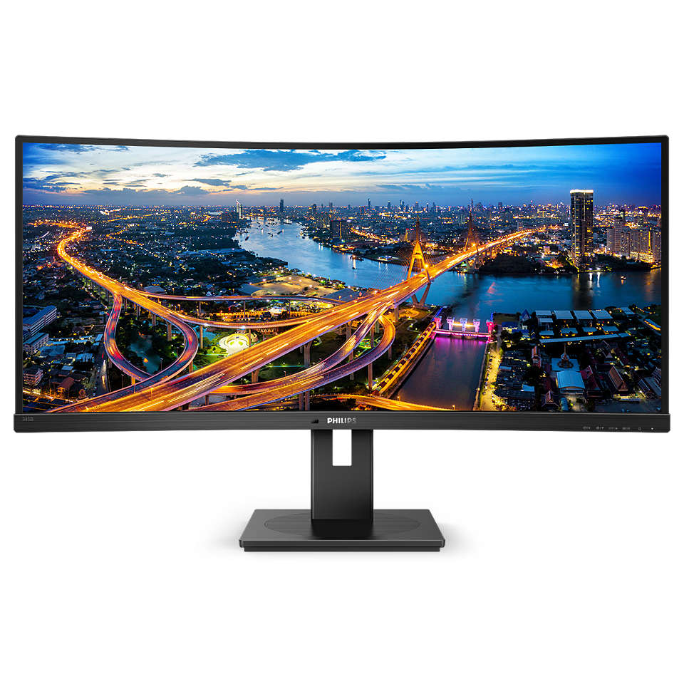 Philips 34" 345B1C Ultrawide Curved UWQHD Monitor VA panel 100Hz- DP,HDMI,USB atomoffice