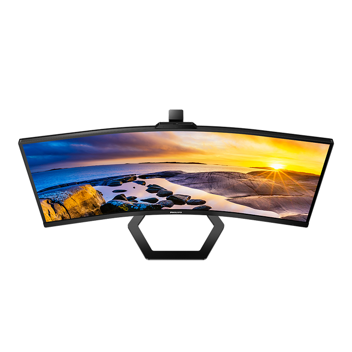 Philips 34" 34E1C5600HE Curve UltraWide WQHD Monitor VA panel 100Hz- DP, HDMI, USB-C with bulit in Webcam and Speaker atomoffice