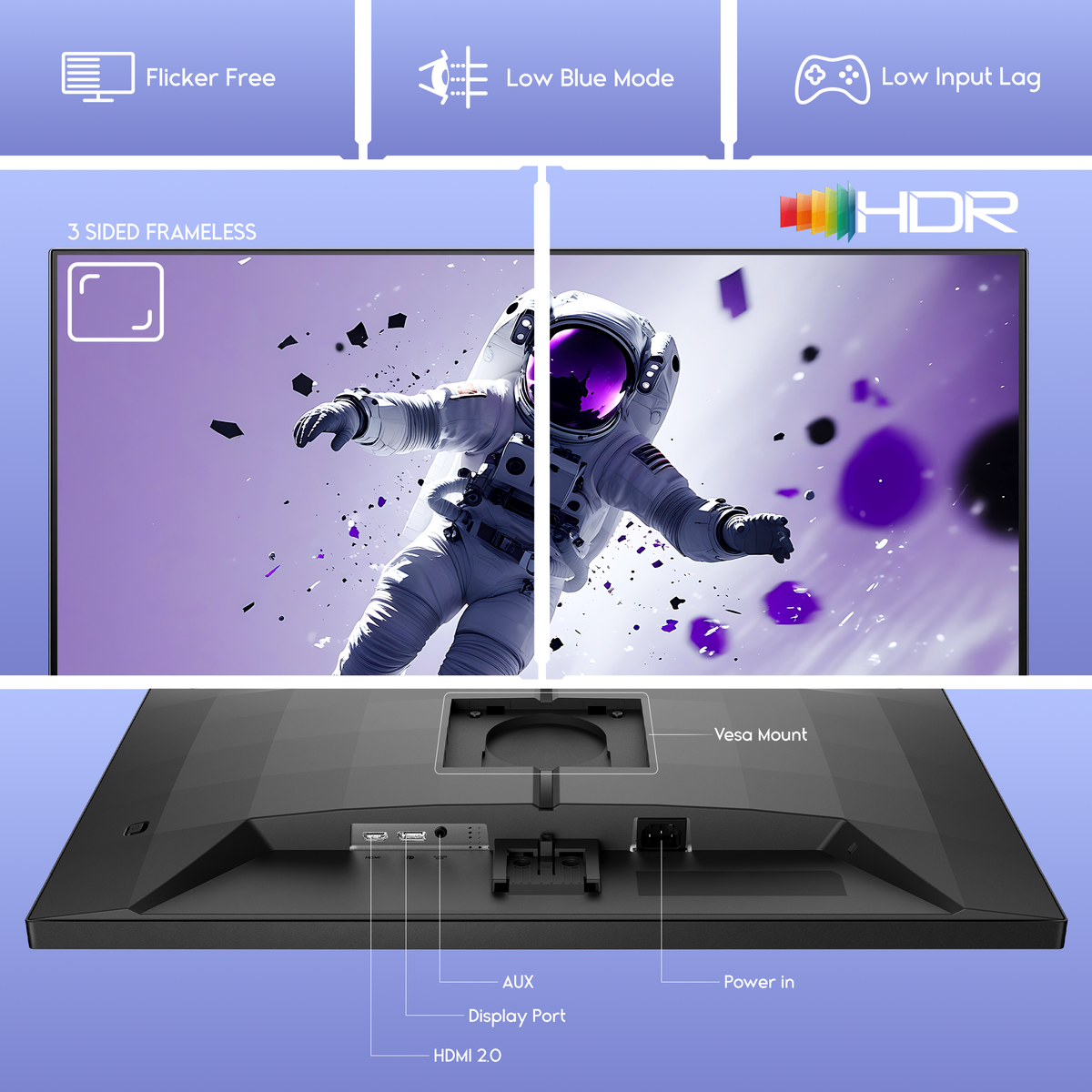 Philips Evnia 27M2N3200L Gaming Monitor, 27" IPS Display, FHD Resolution, 180Hz Refresh Rate, 0.5ms Smart MBR Response Time, AMD FreeSync & NVIDIA G-Sync Technology, Black | 27M2N3200L atomoffice