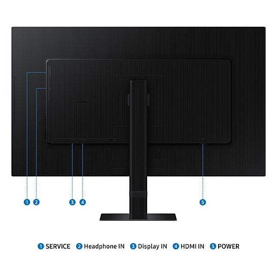 SAMSUNG S7 S70D ViewFinity Monitor, 27" IPS Display, 4K UHD Resolution, 60Hz Refresh Rate, 5ms Response Time, 1.07b Color Display, Adaptive Picture, Eye Saver Mode, Black | LS27D706EAMXUE atomoffice