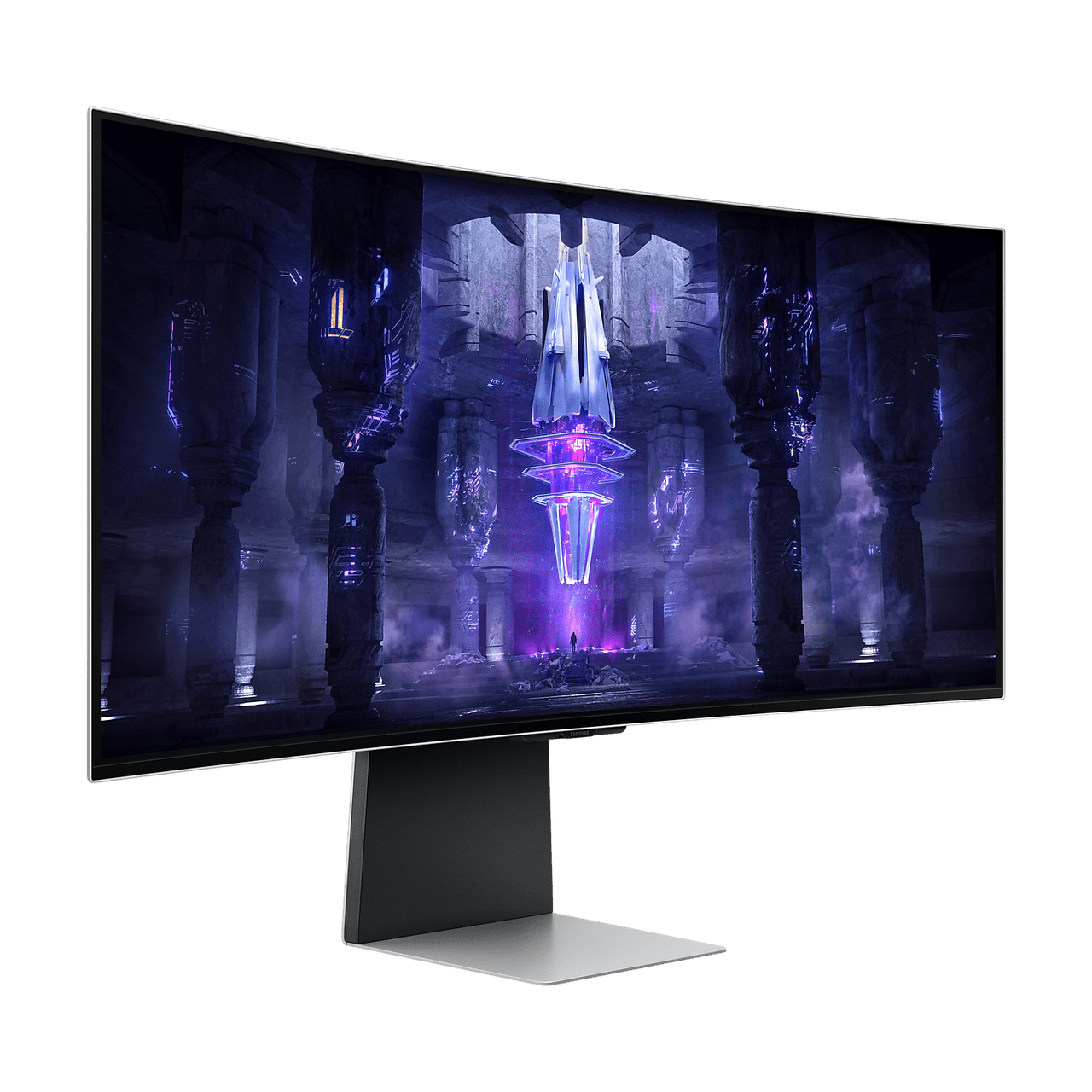 Samsung 34" LS34BG850 Odyssey 1800R Curved UWQHD Monitor OLED panel 175Hz-MicroHDMI, MiniDP, USB-C & Speakers, Silver atomoffice