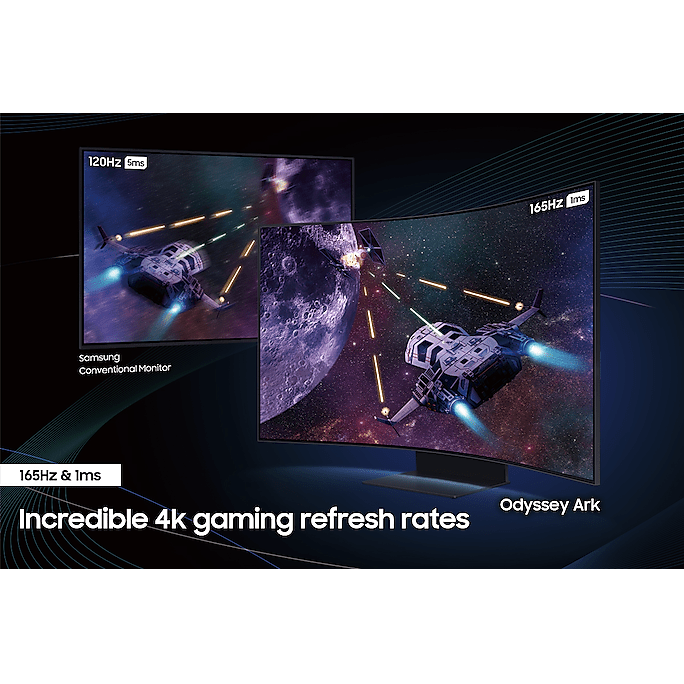 Samsung 55" LS55BG970 Odyssey Ark Curved 1000R UHD Monitor VA panel 165Hz- HDMI,USB Hub atomoffice