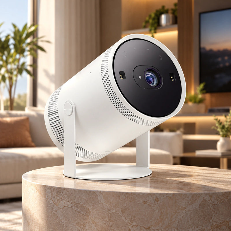 Samsung The Freestyle 2nd Gen LFF3C Portable Smart Projector, Full HD, 360-Degree Sound