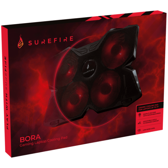 SureFire Bora Gaming Laptop Cooling Pad Red atomoffice