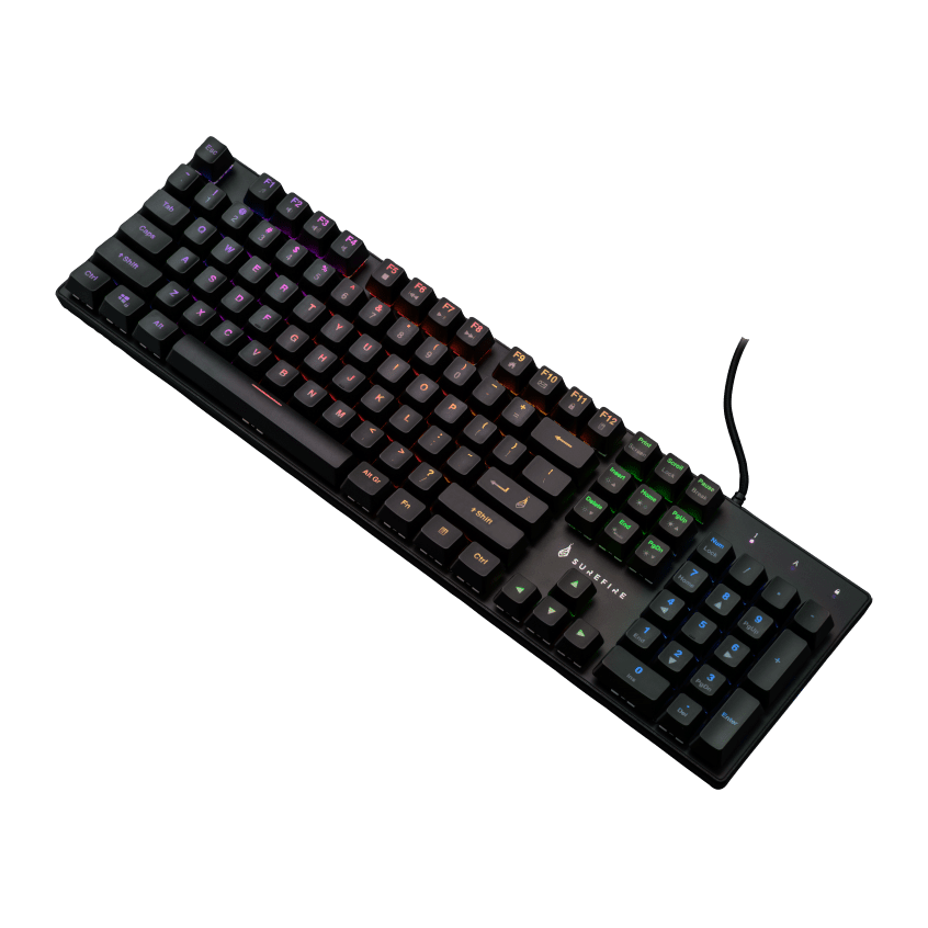 SureFire KingPin M2 Mechanical Gaming RGB Keyboard QWERTY US English atomoffice