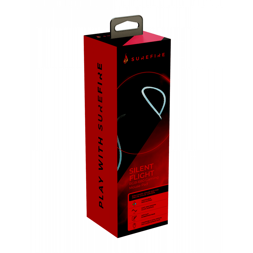 SureFire Silent Flight RGB-680 Gaming Mouse Pad atomoffice