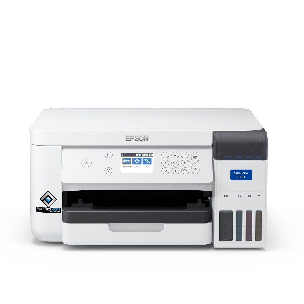 Epson SureColor SC-F100 Desktop Dye Sublimation Printer, Refillable Ink, Wi-Fi C11CJ80301 atomoffice
