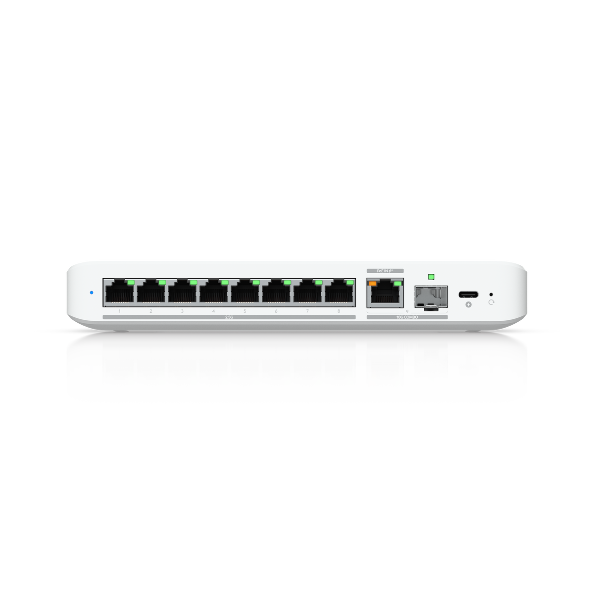 Ubiquiti UniFi Switch Flex 2.5G, 8-Port 2.5 GbE Switch, 10 GbE RJ45/SFP+ Combo Uplink, PoE+ or USB-C Powered atomoffice