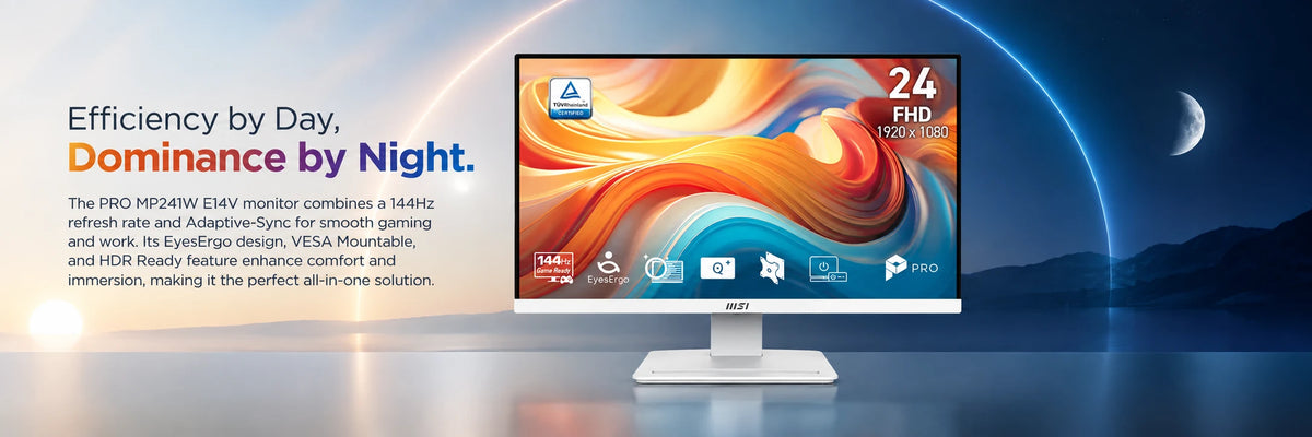 MSI PRO MP241W E14V 24" FHD Monitor, 144Hz VA — view 1