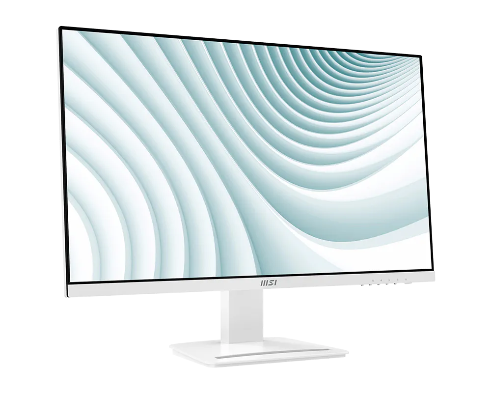 MSI 27" PRO MP273AW Flat FHD Monitor, IPS Panel 100Hz, Built-in Speakers - HDMI, DP, VGA (White) atomoffice