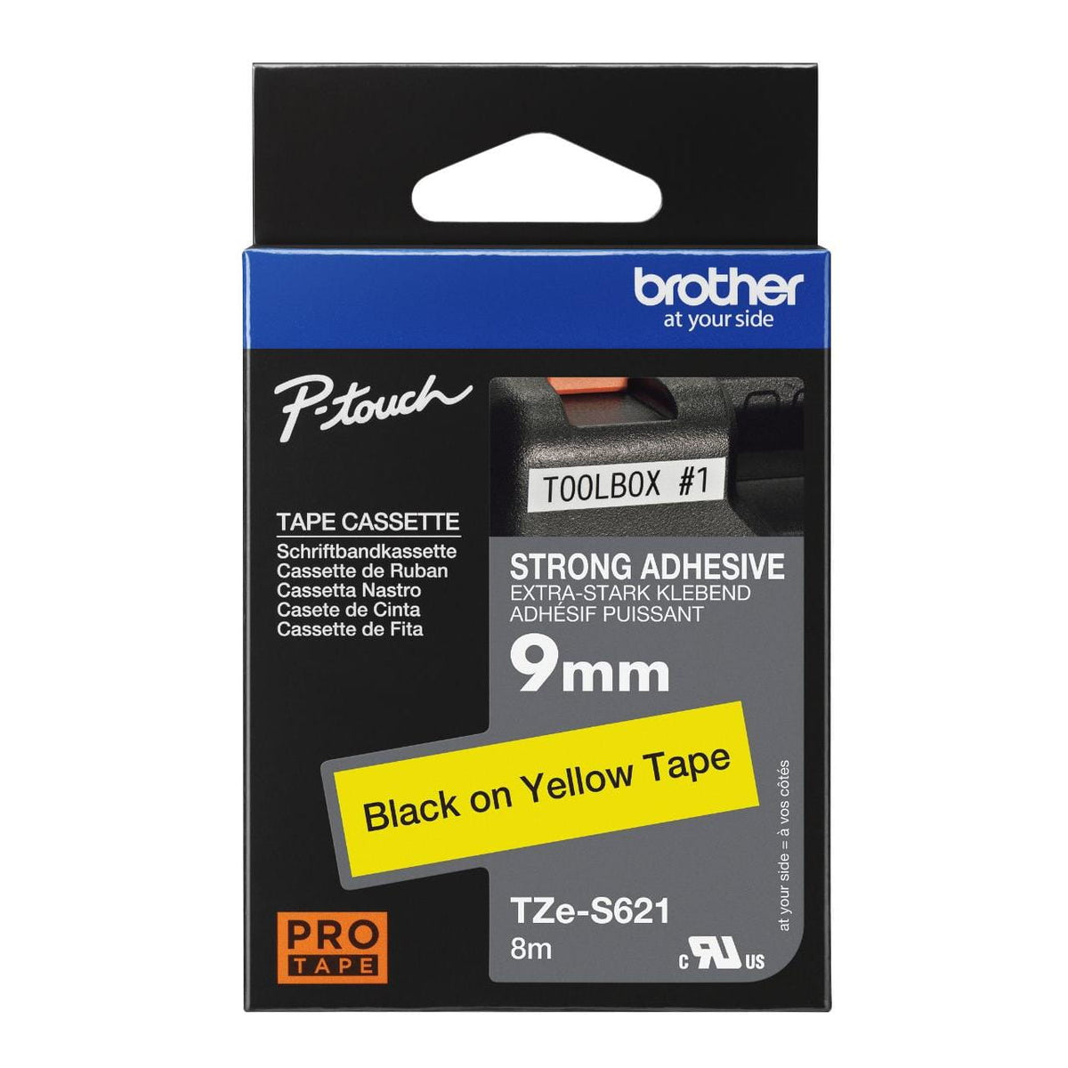 Brother TZe Strong Adhesive Laminated Label Tape 9mm x 8m atomoffice