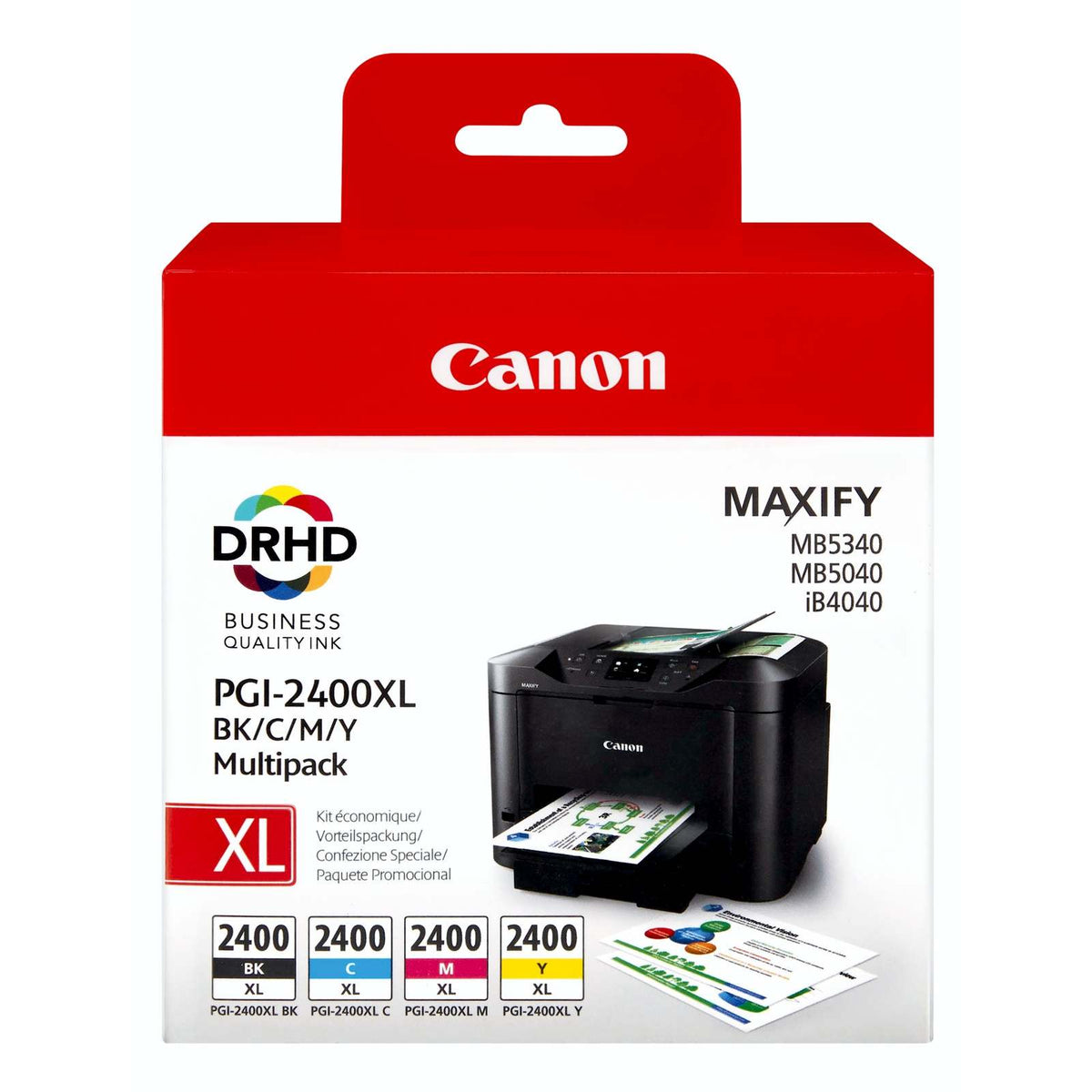 Canon 2400XL Original Ink Cartridge for Canon MAXIFY iB4040, MB5040, MB5340, iB4140, MB5140, MB5440 Printers atomoffice