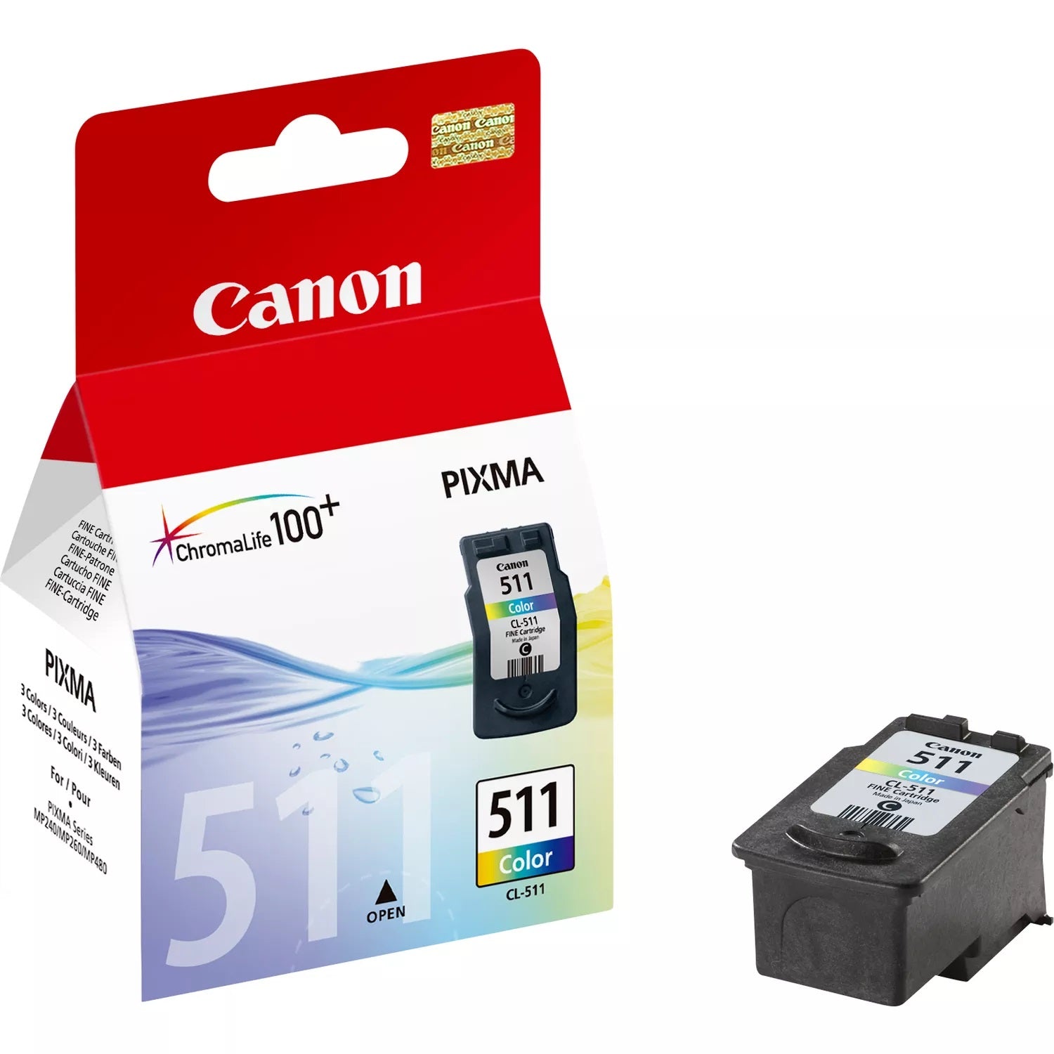Canon CL 511 Original Ink Cartridge for Canon PIXMA iP2700, MP252, MP260, MP270, MP282, iP2702, MP240, MP280, MP480, MP230, MX320, MP250, MP272, MP492, MP495, MX330, MX350, MP490, MX360, MX410, MP499, MX340, MX420 atomoffice