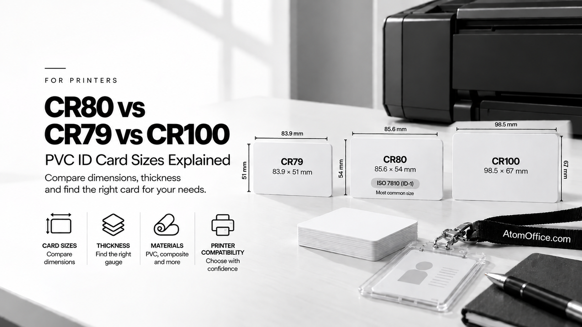 CR80, CR79, CR100: What PVC ID Card Sizes and Codes Actually Mean