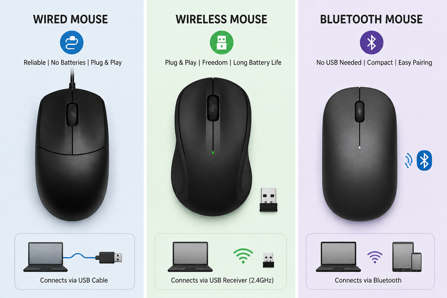The Complete Guide to Wired, Wireless & Bluetooth Mice