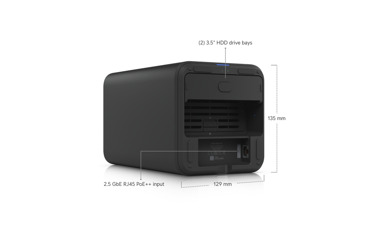 Ubiquiti UNAS 2 Black UNAS-2-B view 1 atomoffice