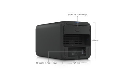 Ubiquiti UNAS 2 Black UNAS-2-B view 1 atomoffice
