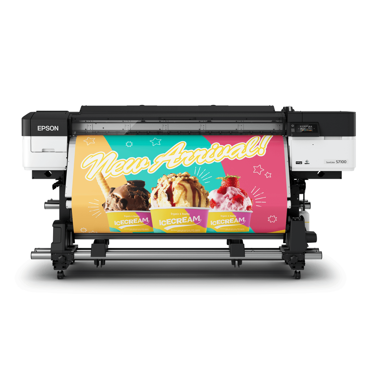 Epson SureColor S7100 64-inch Eco-Solvent Signage Printer, 800 ml Ink Packs C11CL67301B2 atomoffice